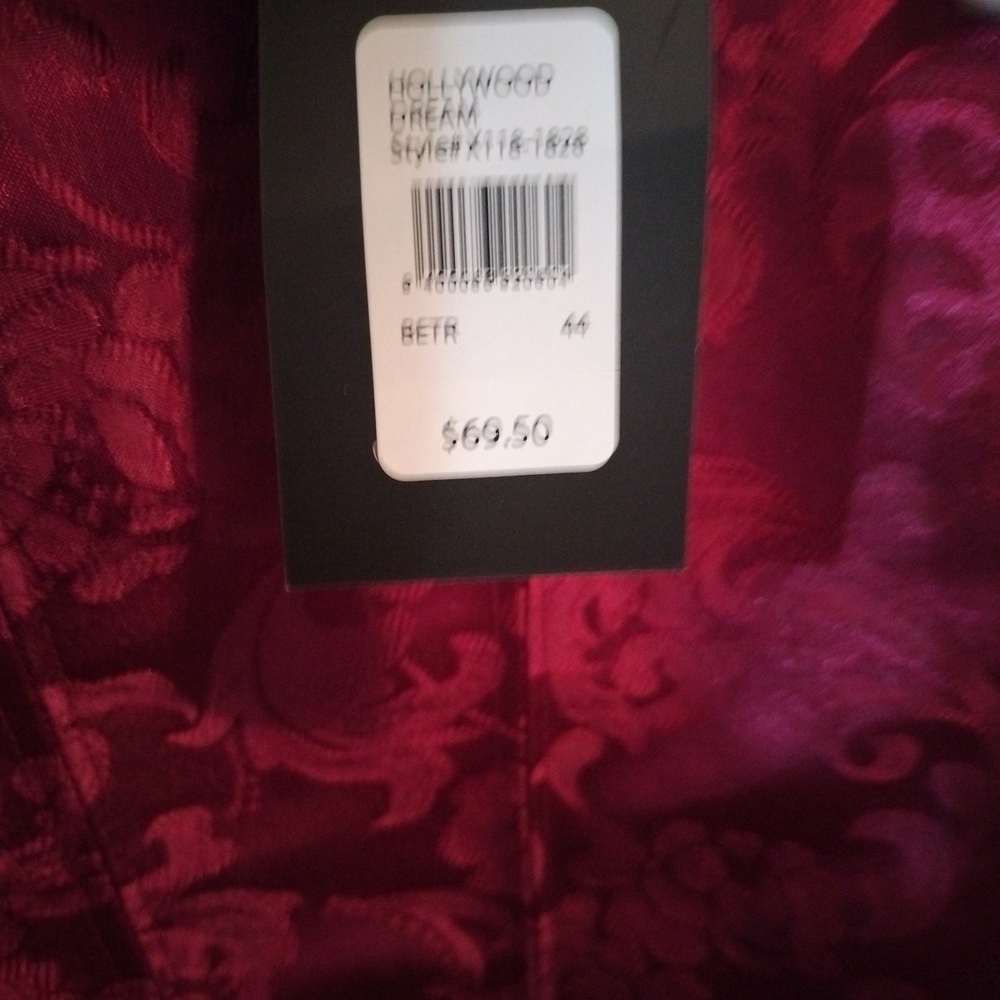 NWT Frederick's of Hollywood Dream Burlesque Red Satin Plus Size Corset 44 - Picture 3 of 6